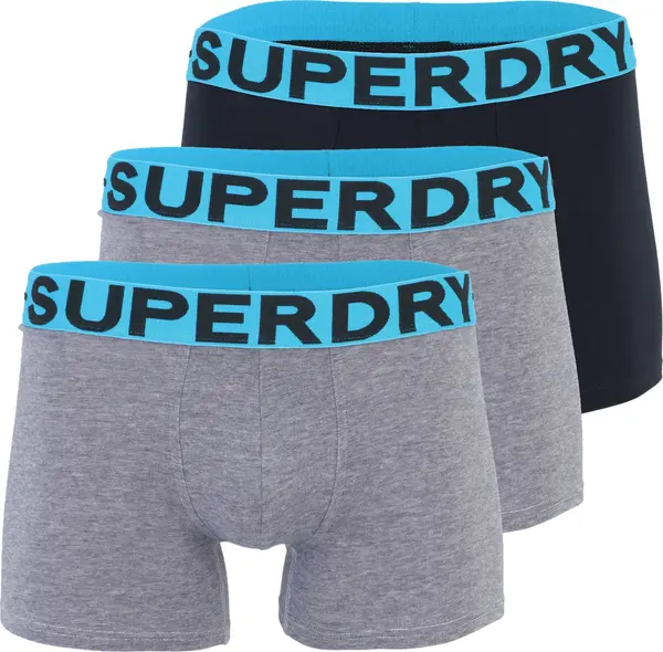 Superdry & Co Superdry & Co Bokserice  akvamarin / siva melange / crna