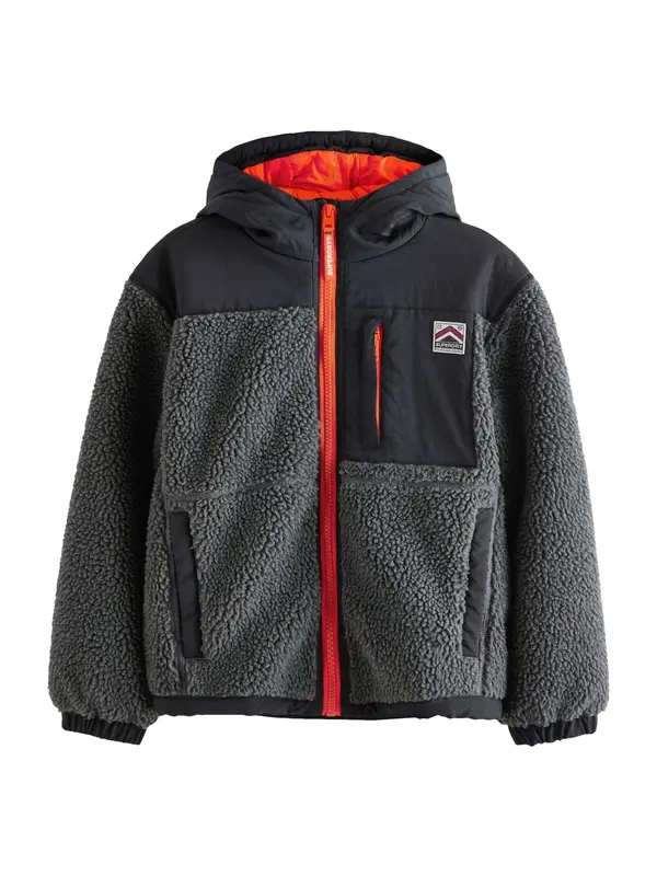 Superdry & Co Superdry & Co Flis jakna  narančasta / crna / crna melange