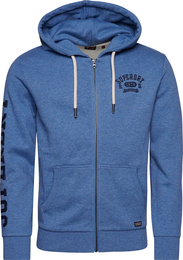 Superdry & Co Superdry & Co Gornji dio trenirke 'Gym Athletic'  mornarsko plava / plava melange