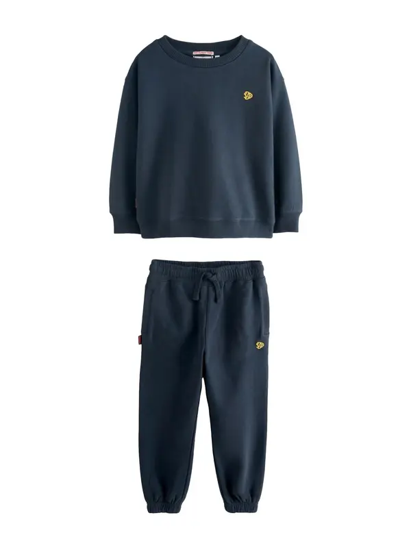 Superdry & Co Superdry & Co Jogging komplet  mornarsko plava / žuta