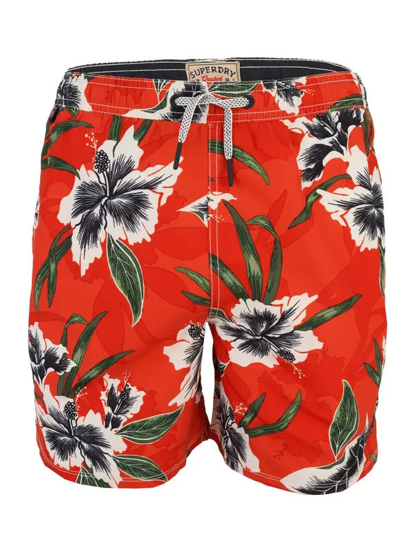 Superdry & Co Superdry & Co Kupaće hlače  ecru/prljavo bijela / morsko plava / tamno zelena / narančasto crvena