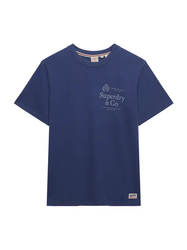 Superdry & Co Superdry & Co Majica '1954 Company'  crno plava / siva