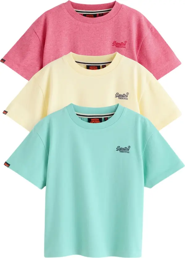Superdry & Co Superdry & Co Majica  akvamarin / svijetložuta / ružičasta