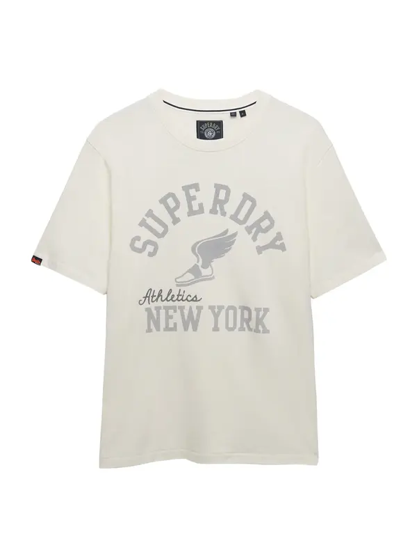 Superdry & Co Superdry & Co Majica 'ATH ESS'  siva / crna / prljavo bijela