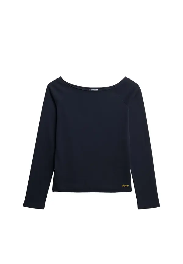 Superdry & Co Superdry & Co Majica 'Bardot'  morsko plava / zlatno žuta