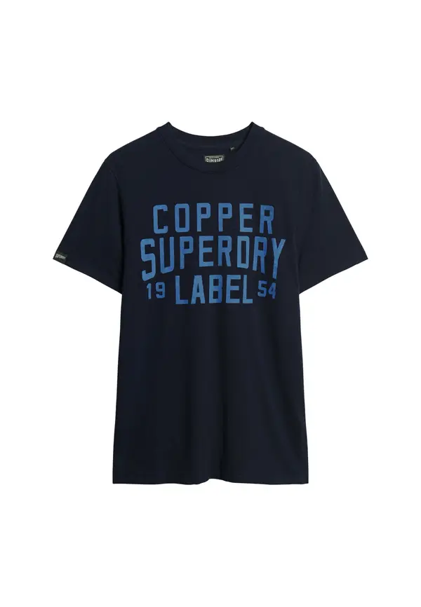 Superdry & Co Superdry & Co Majica 'Copper'  mornarsko plava / golublje plava