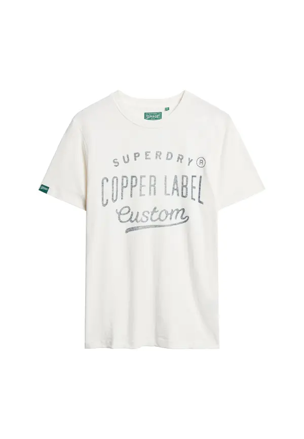 Superdry & Co Superdry & Co Majica 'Copper'  sivkasto plava / bijela
