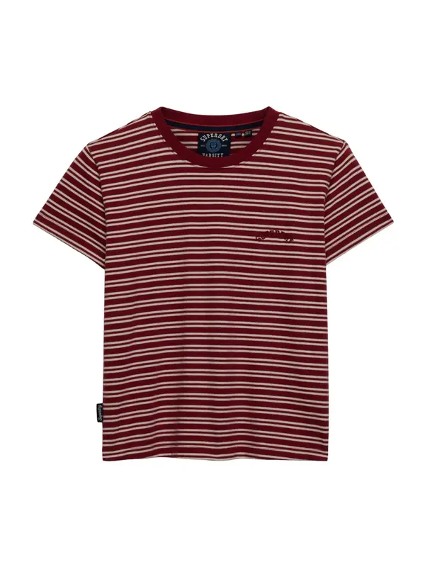 Superdry & Co Superdry & Co Majica 'Essential'  bordo / prljavo bijela