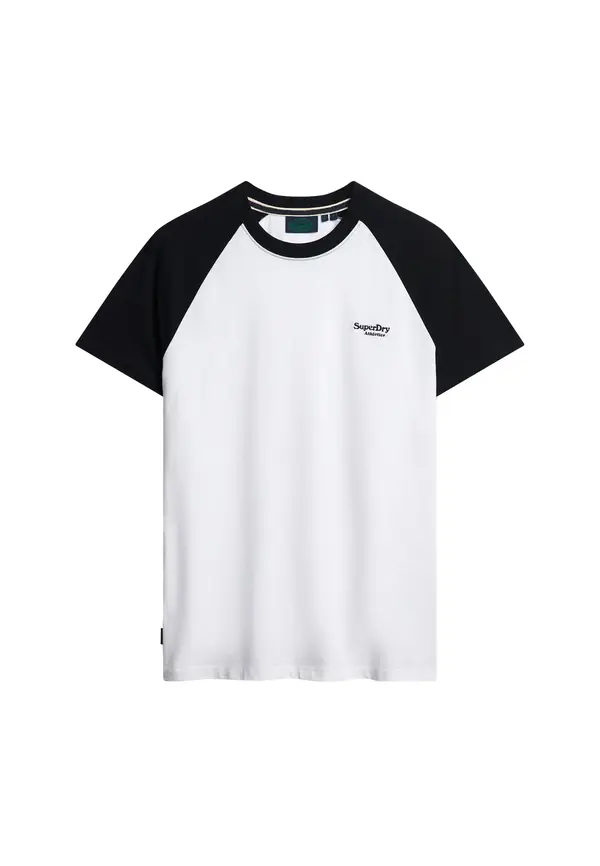 Superdry & Co Superdry & Co Majica 'ESSENTIAL'  crna / bijela
