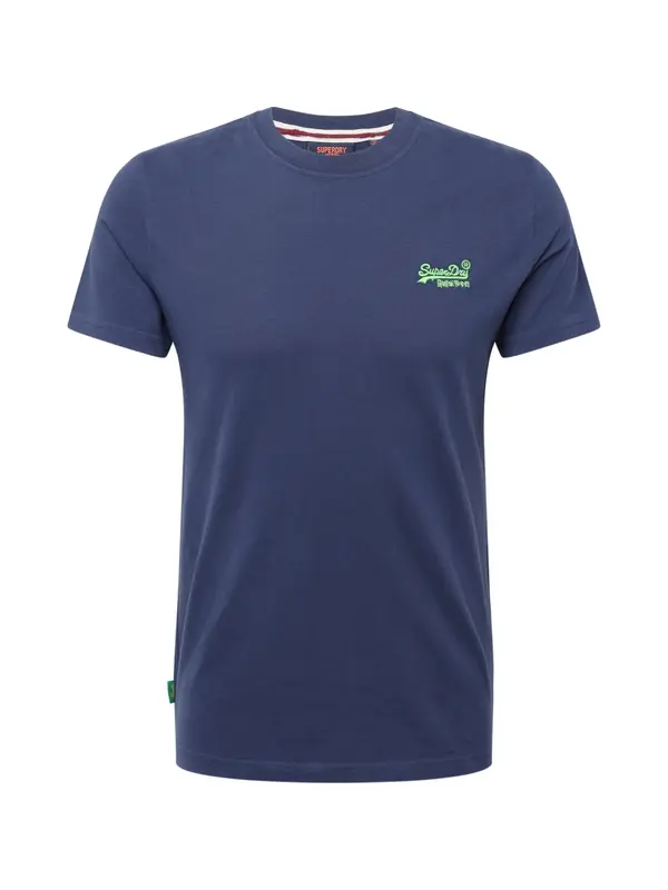Superdry & Co Superdry & Co Majica 'Essential'  safirno plava / svijetlozelena