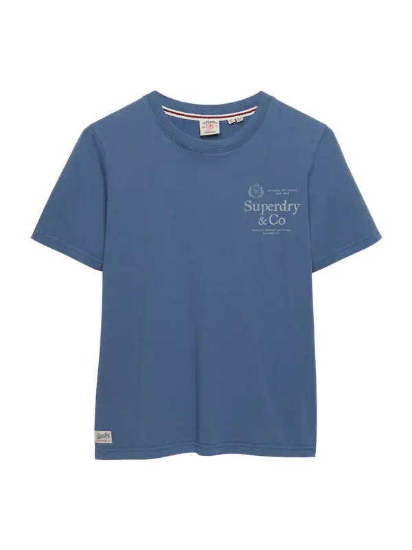 Superdry & Co Superdry & Co Majica  golublje plava / bijela