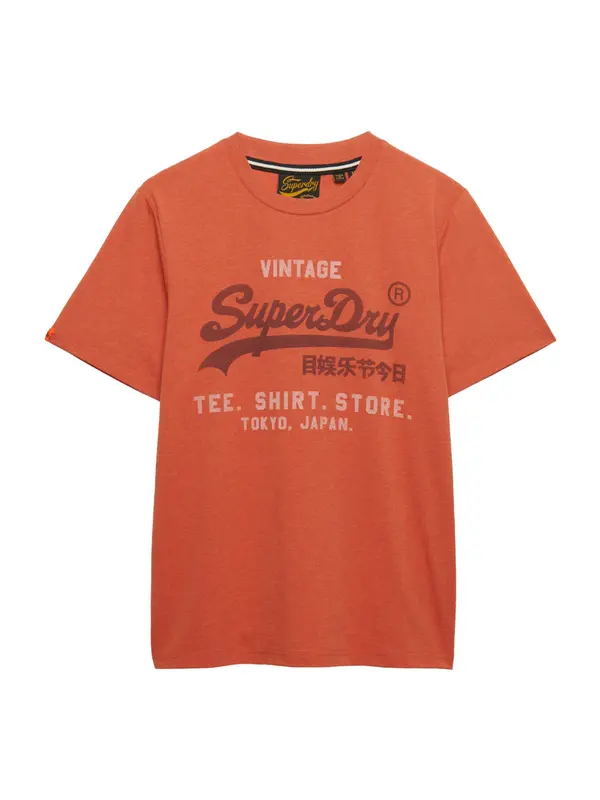 Superdry & Co Superdry & Co Majica 'Heritage'  ciglasto crvena / tamno crvena / bijela