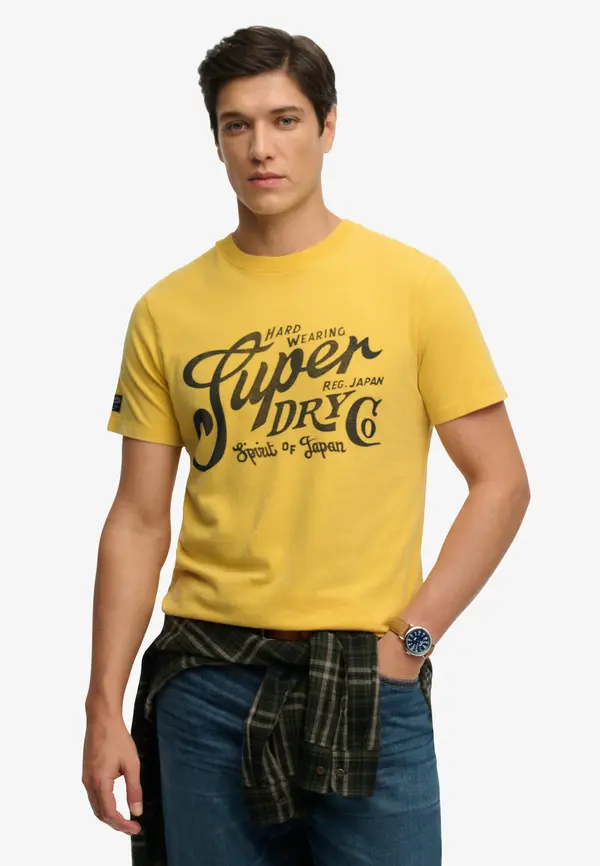 Superdry & Co Superdry & Co Majica 'Industry Worker'  med / crna