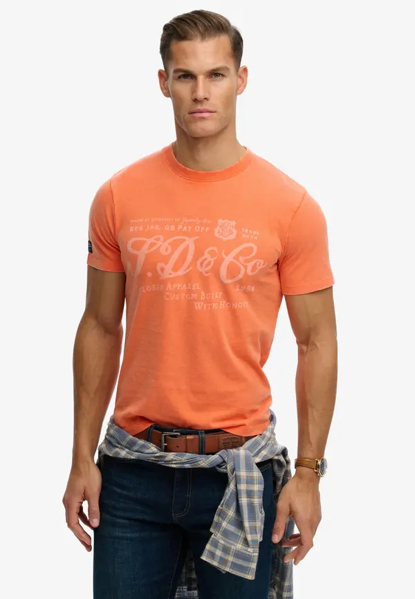Superdry & Co Superdry & Co Majica 'Industry Worker'  narančasta / pastelno narančasta