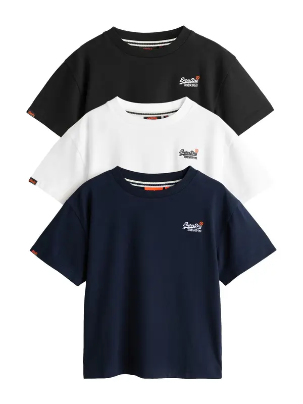 Superdry & Co Superdry & Co Majica  mornarsko plava / crna / bijela