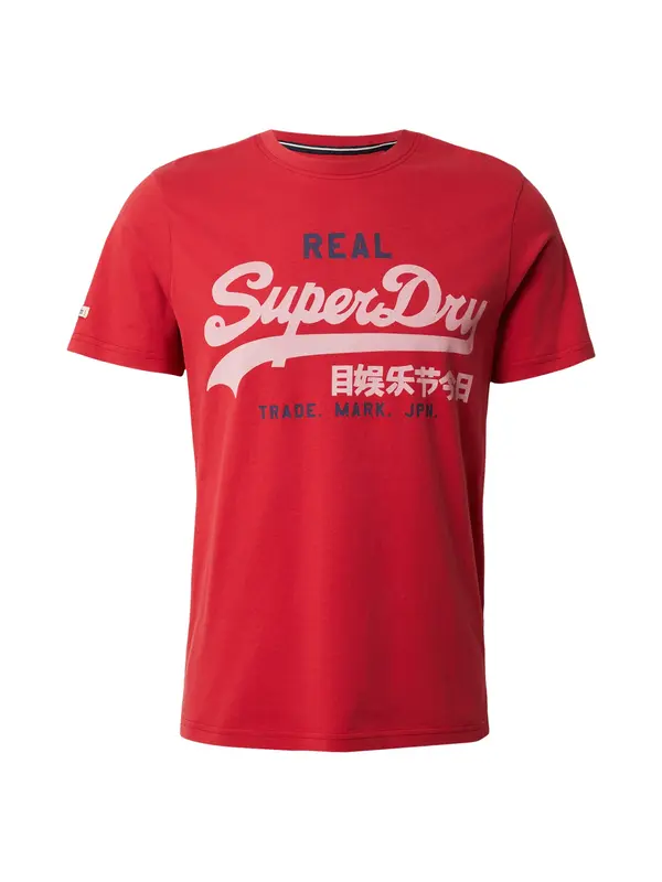Superdry & Co Superdry & Co Majica  mornarsko plava / crvena / pastelno crvena