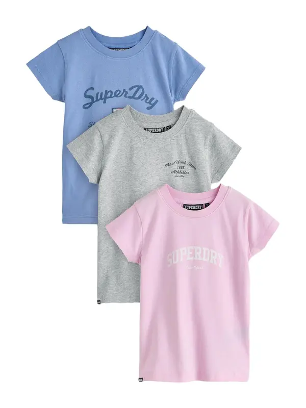 Superdry & Co Superdry & Co Majica  opal / siva / roza / bijela