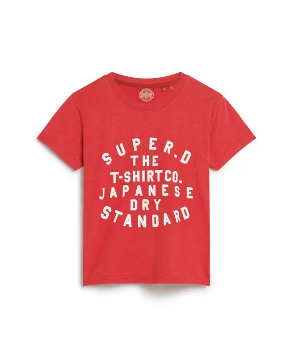 Superdry & Co Superdry & Co Majica  svijetlo crvena / bijela