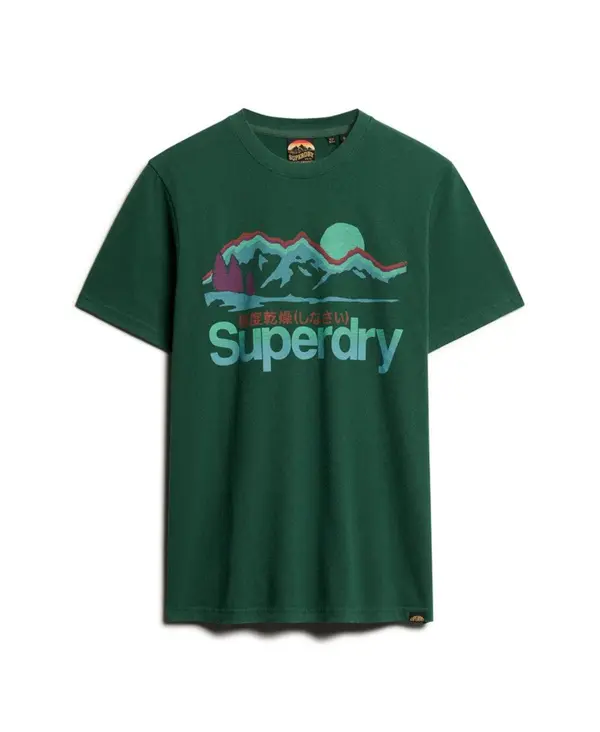Superdry & Co Superdry & Co Majica  svijetloplava / smaragdno zelena / žad / tamno ljubičasta
