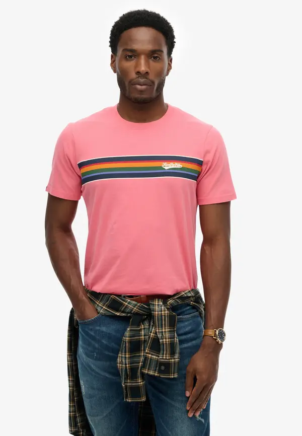 Superdry & Co Superdry & Co Majica  tamno plava / travnato zelena / narančasta / svijetloroza