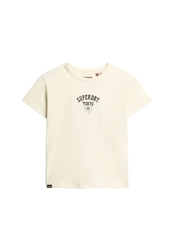 Superdry & Co Superdry & Co Majica  tamno zelena / narančasta / svijetloroza / prljavo bijela