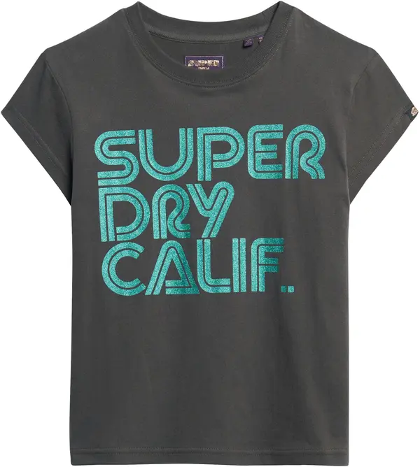 Superdry & Co Superdry & Co Majica  tirkiz / antracit siva