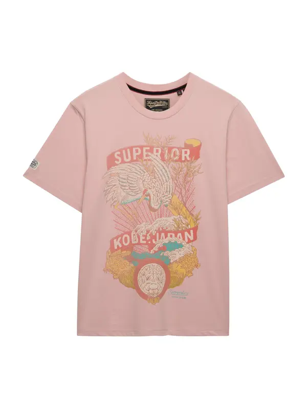 Superdry & Co Superdry & Co Majica 'TOKYO'  žuta / smaragdno zelena / roza / crvena / bijela