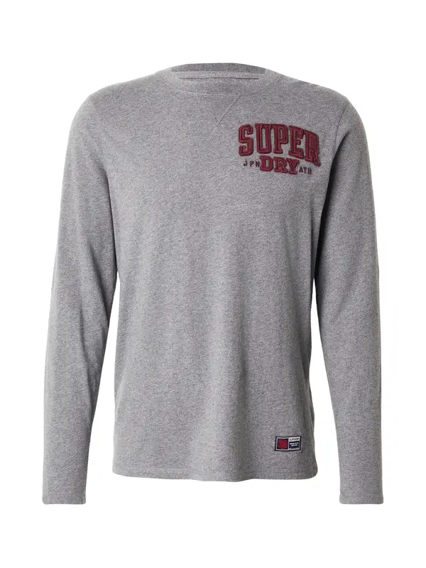 Superdry & Co Superdry & Co Majica 'Vintage Athletic'  siva melange / bordo