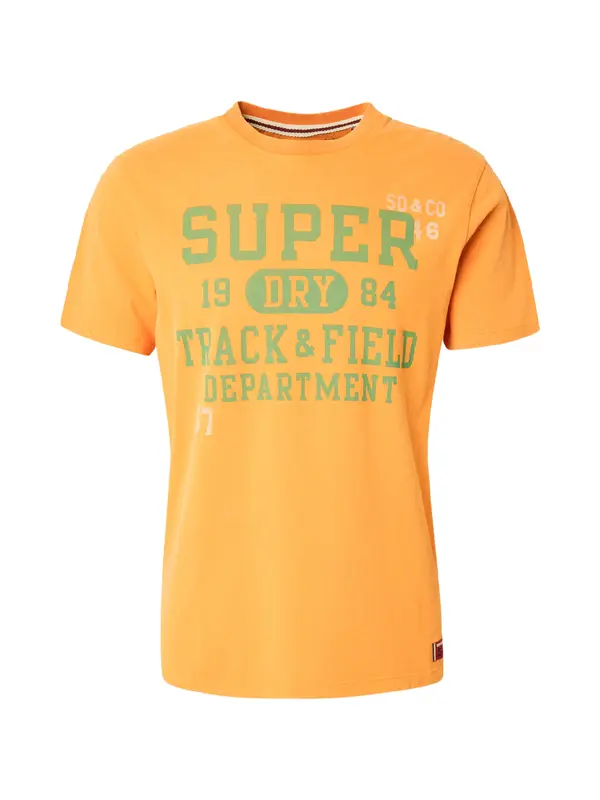 Superdry & Co Superdry & Co Majica 'Vintage Prep'  zelena / narančasta / prljavo bijela