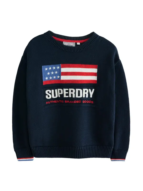 Superdry & Co Superdry & Co Pulover  plava / mornarsko plava / crvena / bijela