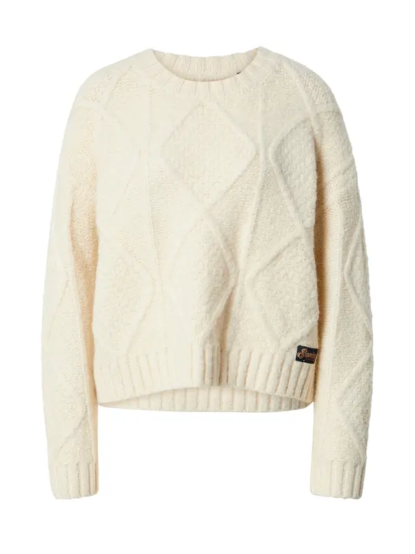 Superdry & Co Superdry & Co Pulover  vuneno bijela