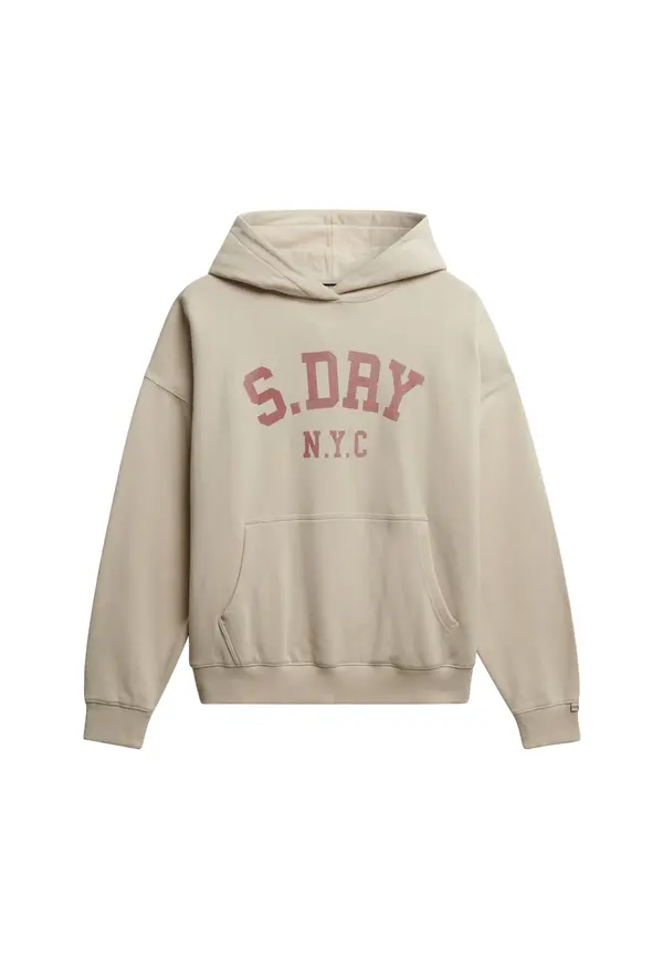 Superdry & Co Superdry & Co Sweater majica 'Athletic Essentials'  bež / burgund