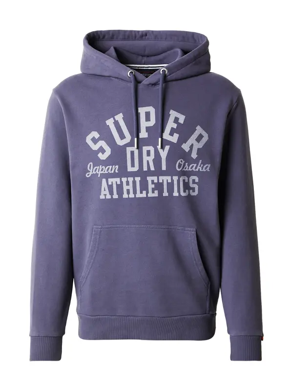 Superdry & Co Superdry & Co Sweater majica 'Athletic Essentials'  siva / ljubičasta