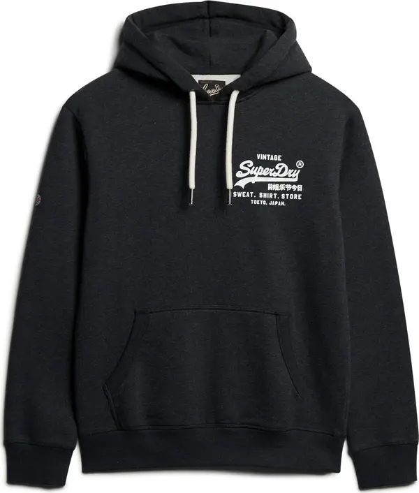 Superdry & Co Superdry & Co Sweater majica 'CLASSIC'  antracit siva / bijela