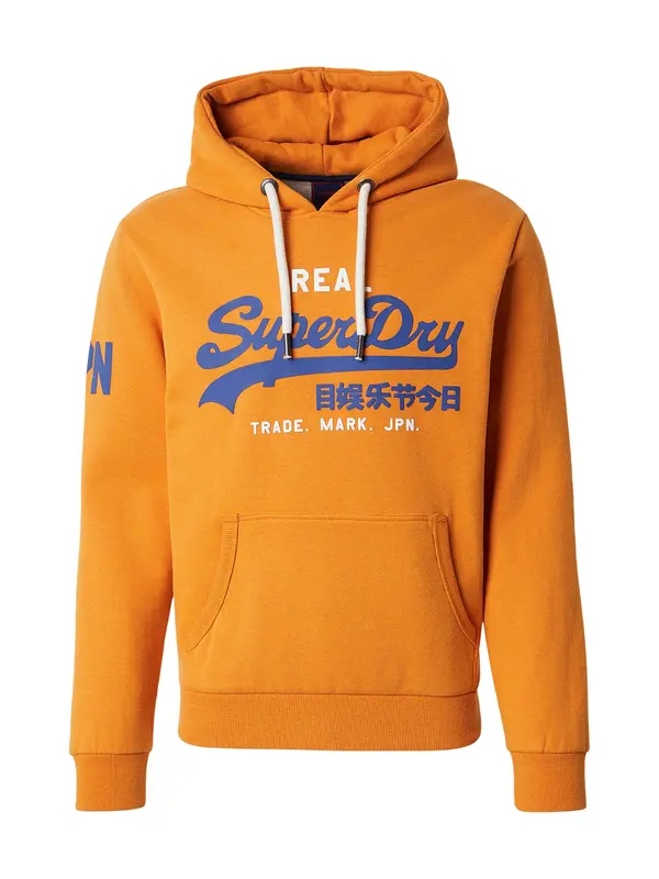 Superdry & Co Superdry & Co Sweater majica 'CLASSIC'  tamno plava / narančasta / bijela