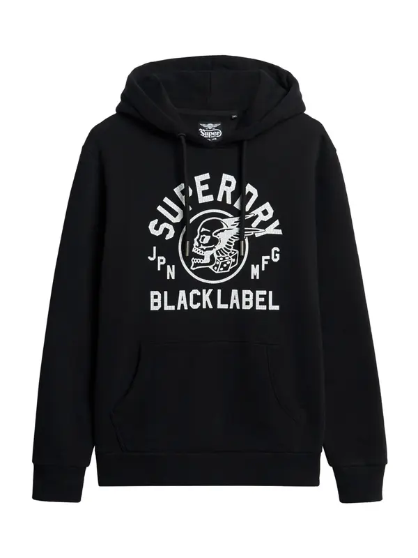 Superdry & Co Superdry & Co Sweater majica  crna / bijela