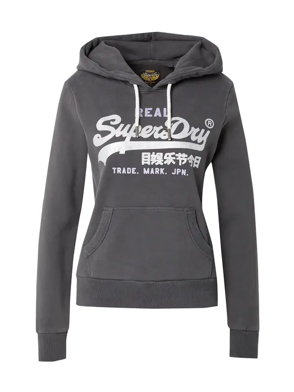 Superdry & Co Superdry & Co Sweater majica  crna / bijela