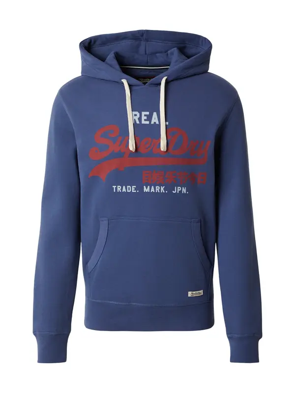 Superdry & Co Superdry & Co Sweater majica 'ECLIPSE'  sivkasto plava / safirno plava / bordo