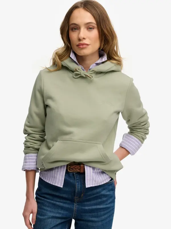Superdry & Co Superdry & Co Sweater majica 'ESSENTIAL'  pastelno zelena