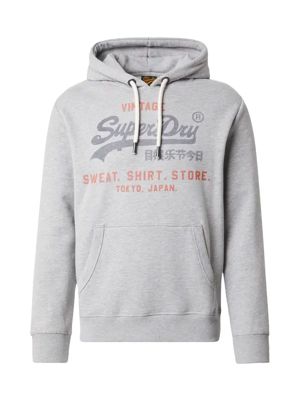 Superdry & Co Superdry & Co Sweater majica 'Heritage'  plava melange / siva melange / crvena melange