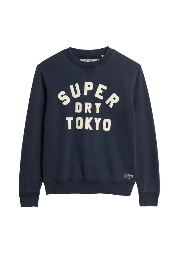 Superdry & Co Superdry & Co Sweater majica  morsko plava / bijela