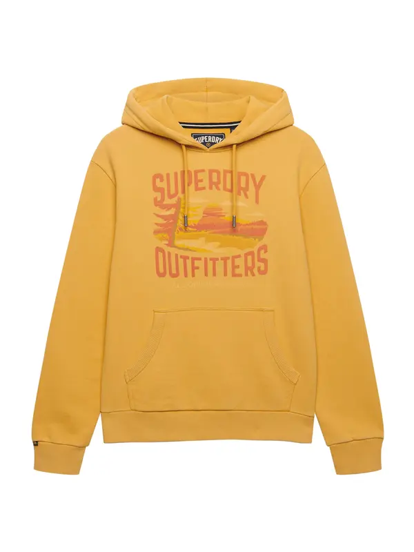 Superdry & Co Superdry & Co Sweater majica 'OUTDOORS MOUNTAIN'  narančasto žuta / narančasta