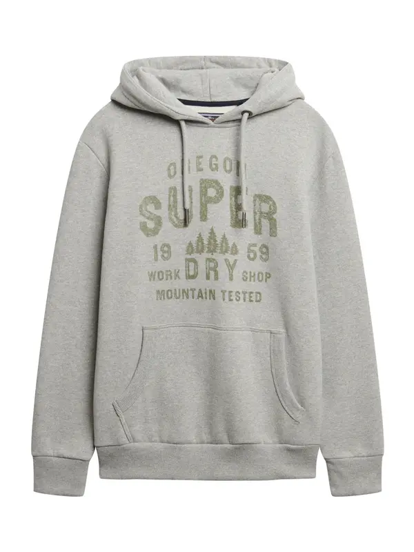 Superdry & Co Superdry & Co Sweater majica  siva / zelena