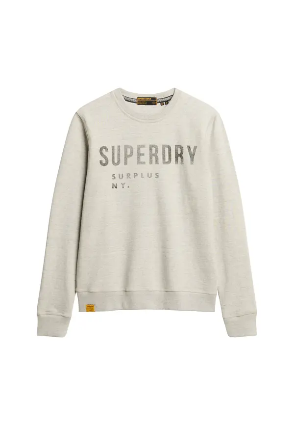 Superdry & Co Superdry & Co Sweater majica 'Surplus'  svijetlosiva / tamo siva