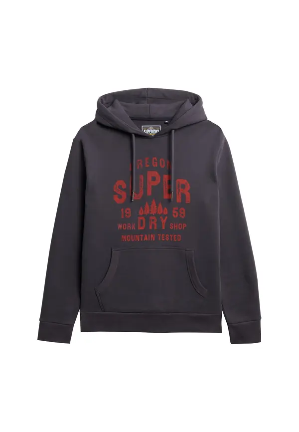 Superdry & Co Superdry & Co Sweater majica  tamo siva / crvena