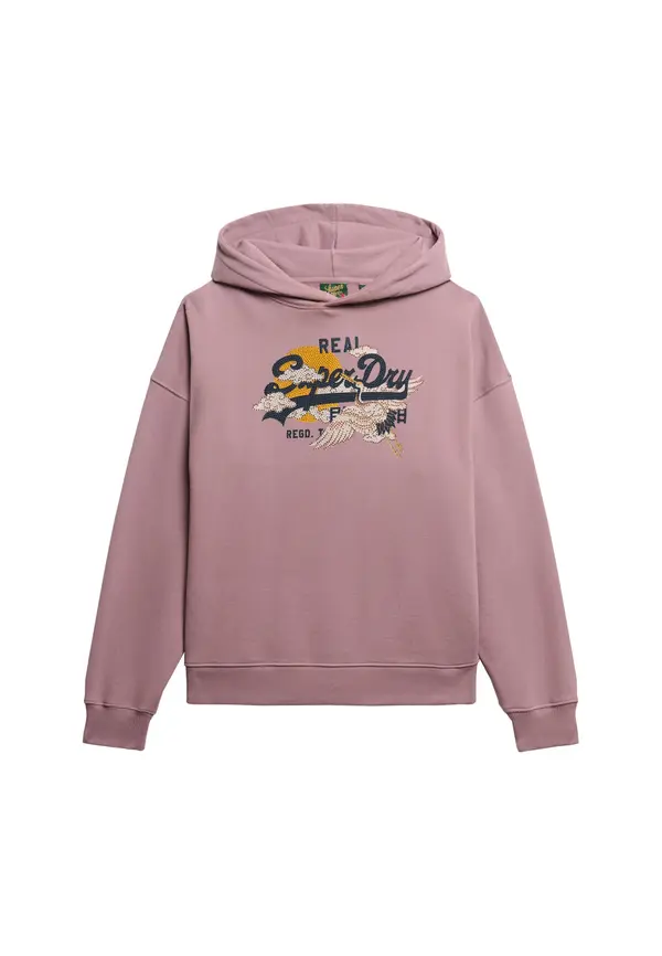 Superdry & Co Superdry & Co Sweater majica 'Tokyo'  mornarsko plava / narančasto žuta / šljiva / bijela