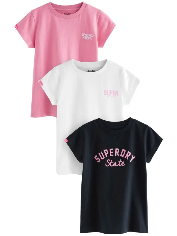 Superdry & Co Superdry & Co Tehnička sportska majica  roza / crna / bijela