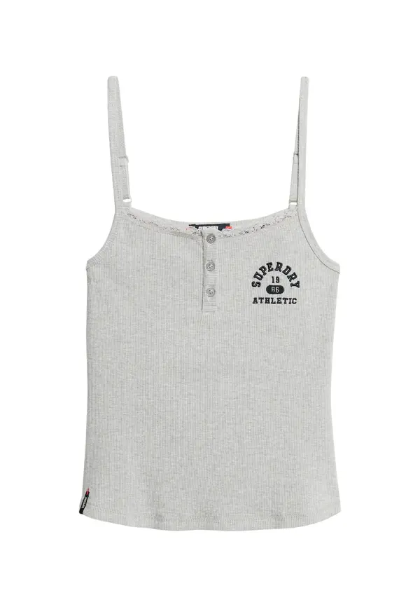 Superdry & Co Superdry & Co Top 'Essentials'  siva melange / crna