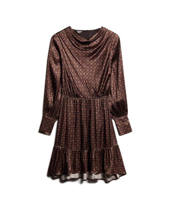 Superdry Superdry Haljina  boja blata / ciglasto crvena / crna