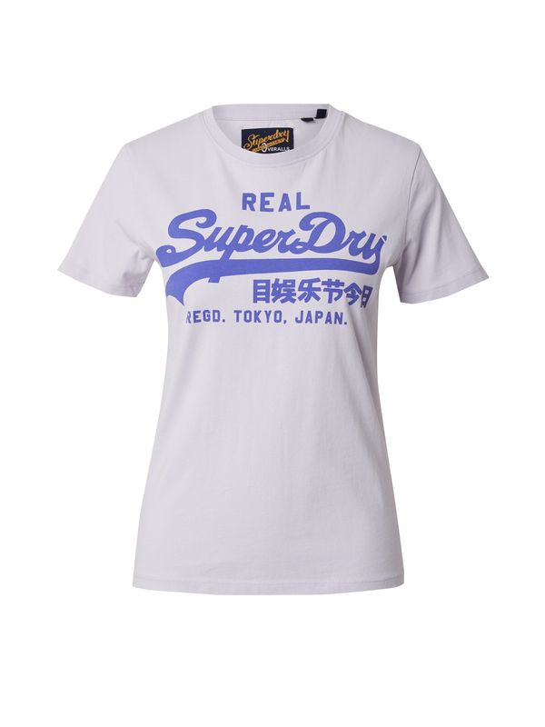 Superdry Superdry Majica  ljubičasto plava / pastelno ljubičasta